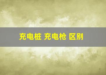 充电桩 充电枪 区别